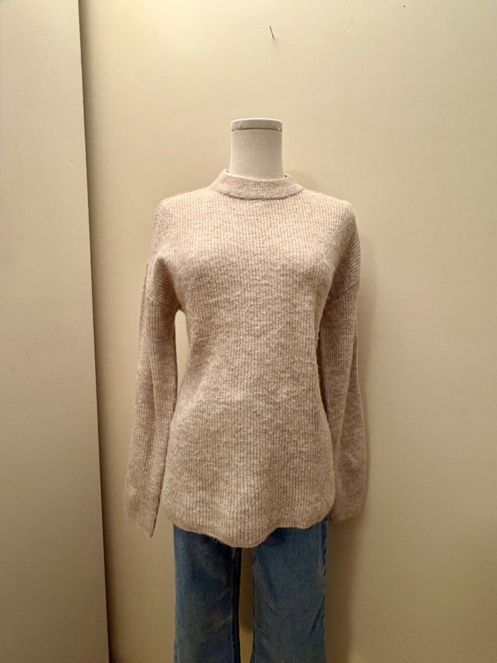 Mock Neck Long Sleeve Pullover Sweater